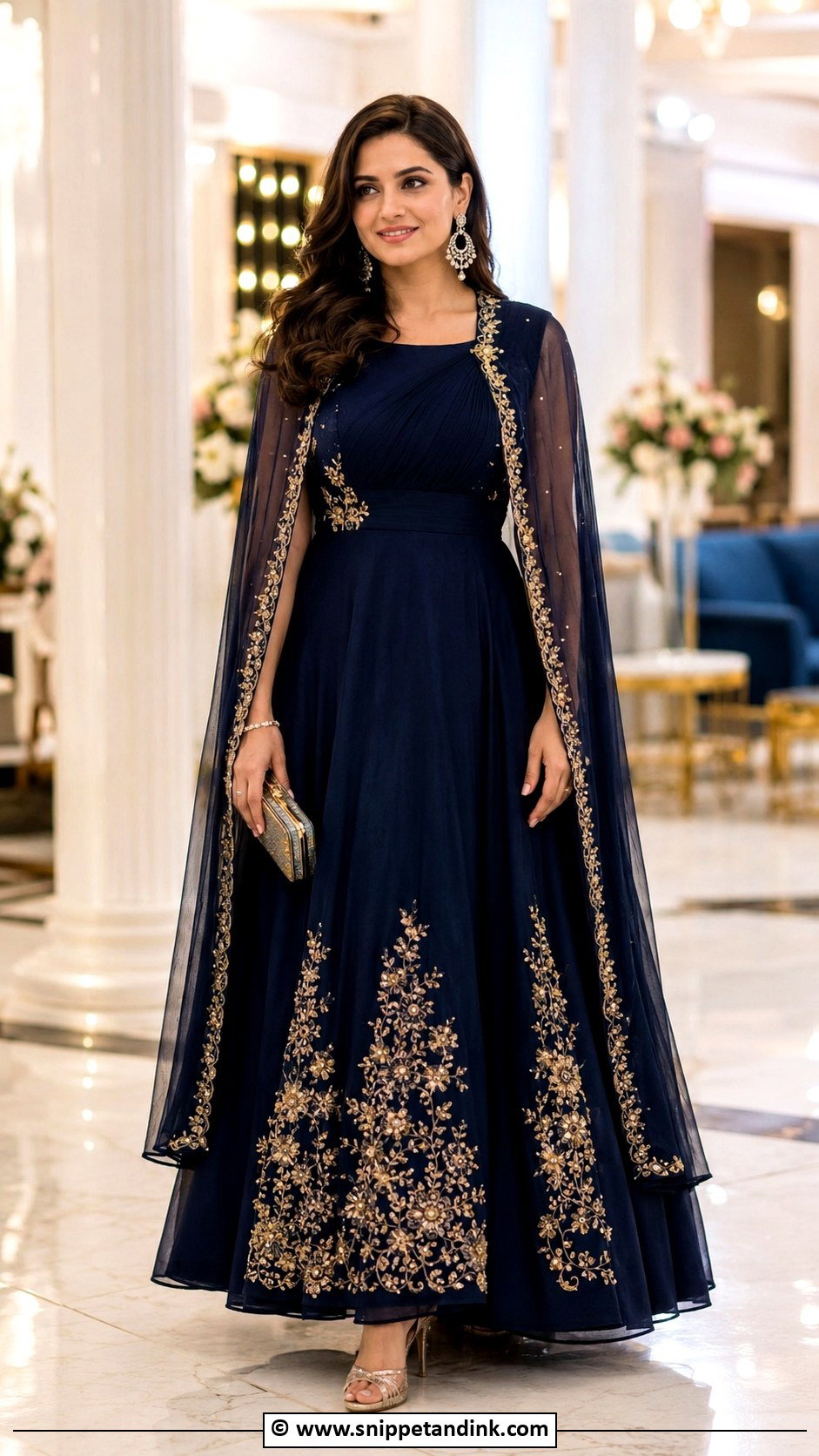 Indo Western Gown For Sangeet - Snippet and Ink - 35 Sangeet Outfit Ideas