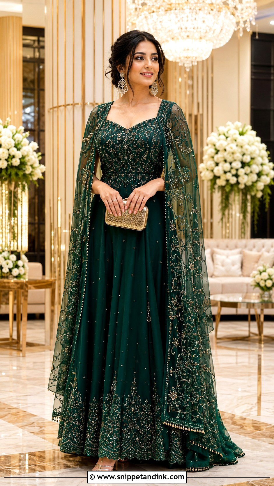 Indo Western Gown For Sikh Wedding Reception - Snippet and Ink - 25 Sikh Wedding Dress Ideas