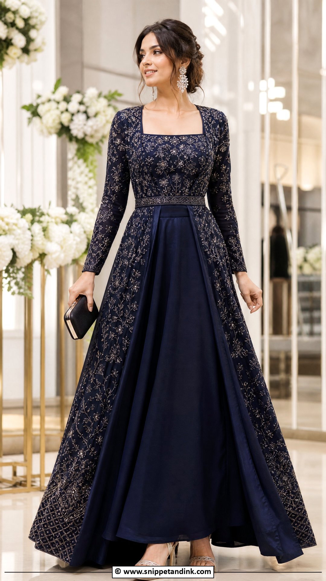 Indo Western Gown Outfit - Snippet and Ink - 35 Indian Wedding Dress Ideas