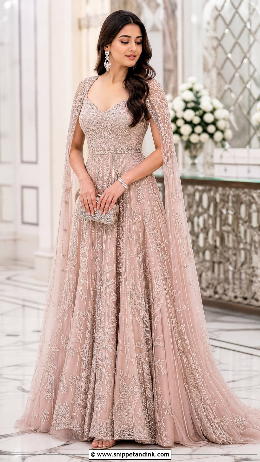 Indo Western Gown Sangeet Outfit - Snippet and Ink - 25 Bridal Sangeet Outfit Indian Weddings Ideas