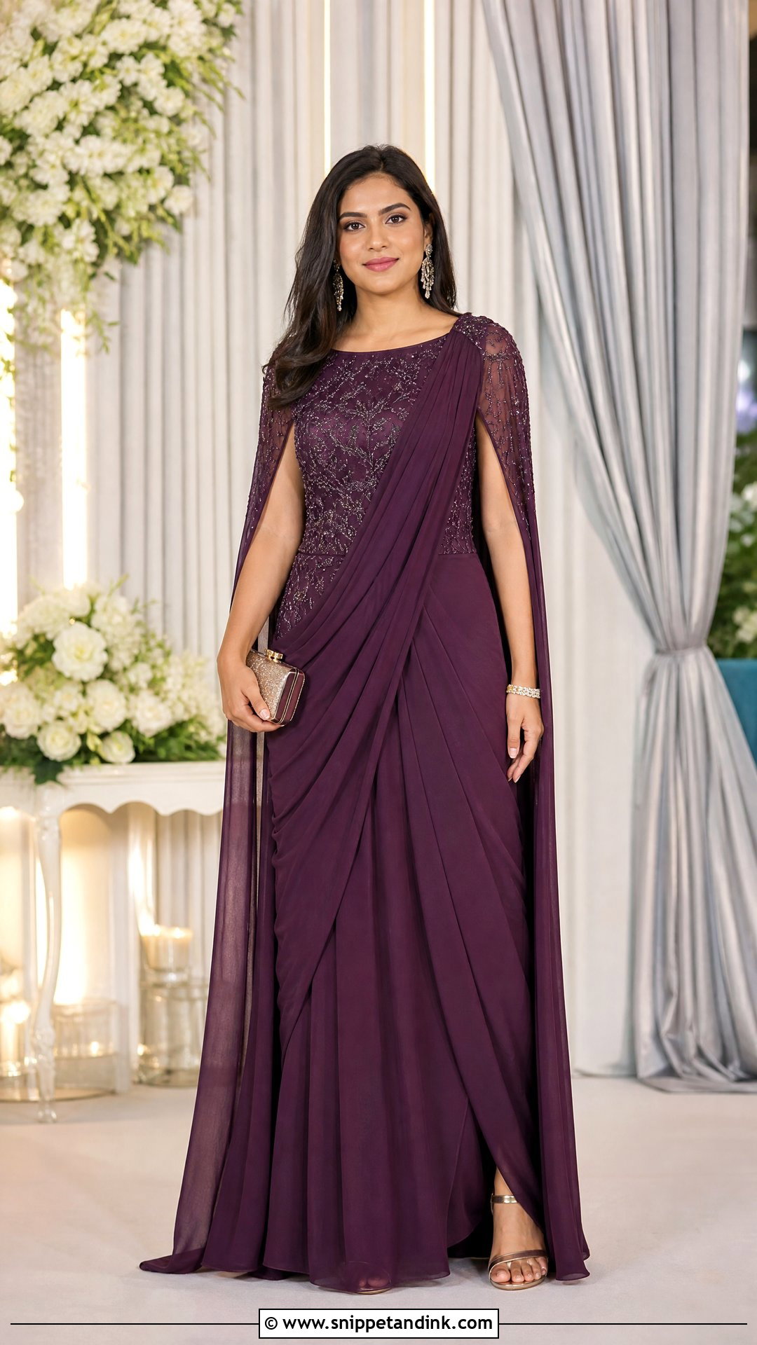 Indo Western Gown for Marriage Function - Snippet and Ink - 20 Outfit Ideas for Marriage Function