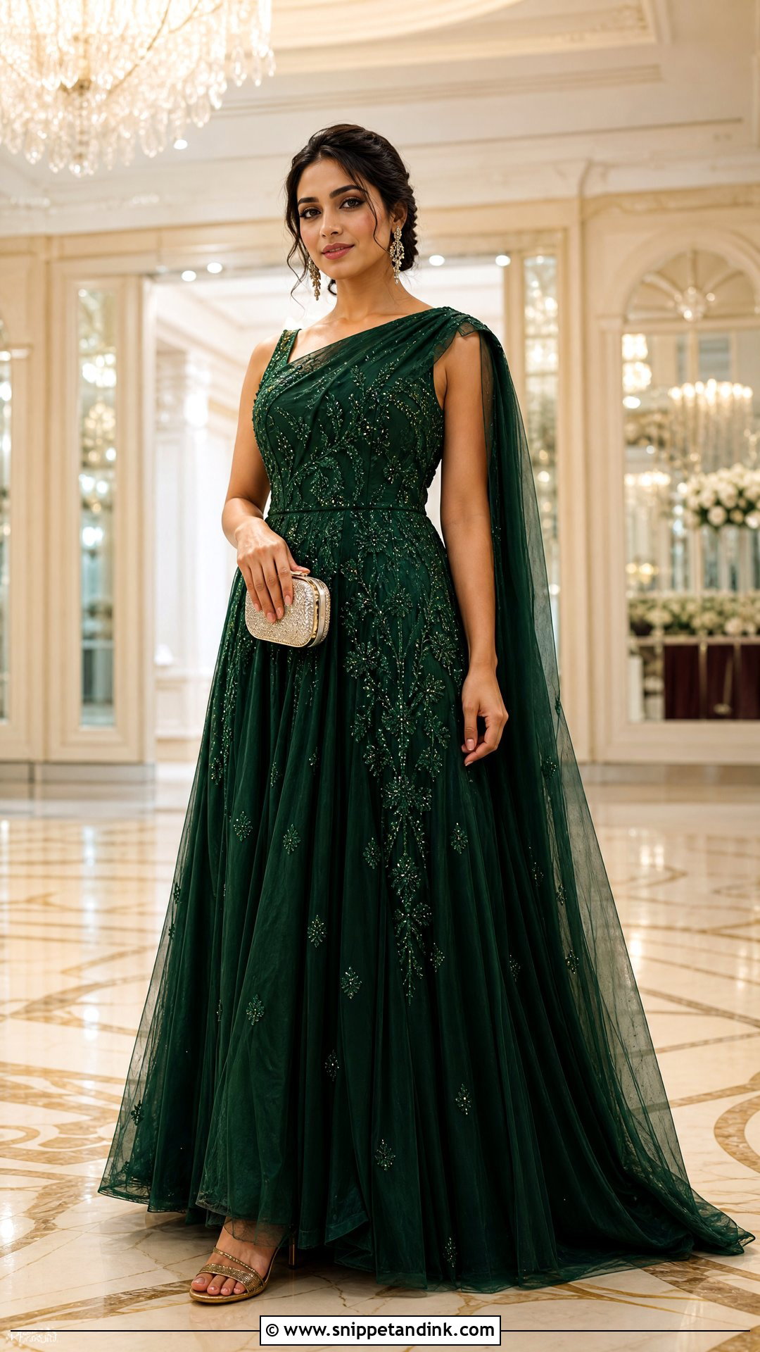 Indo Western Gown for Ring Ceremony - Snippet and Ink - 20 Ring Ceremony Outfit for Sister Ideas
