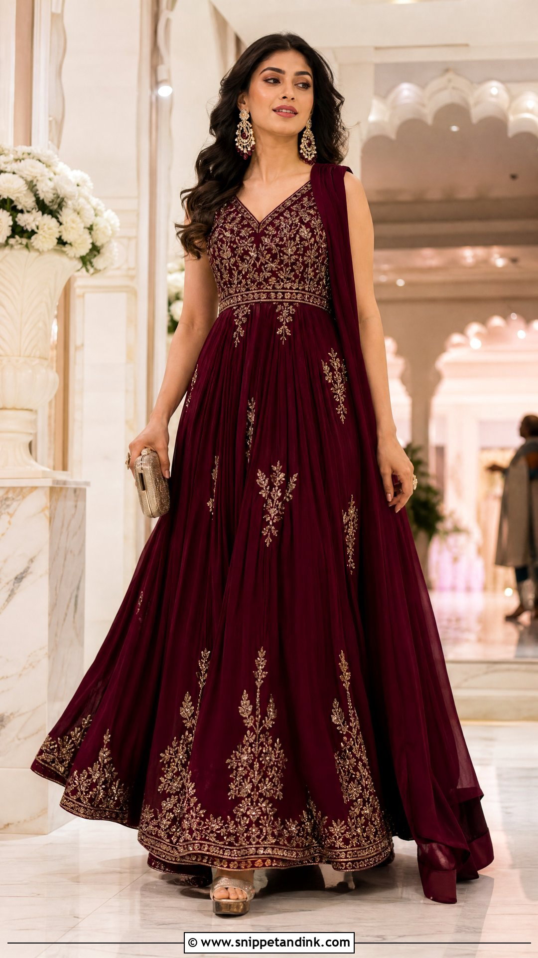 Indo Western Gown for Sangeet - Snippet and Ink - 20 Outfits for Sangeet Indian Weddings