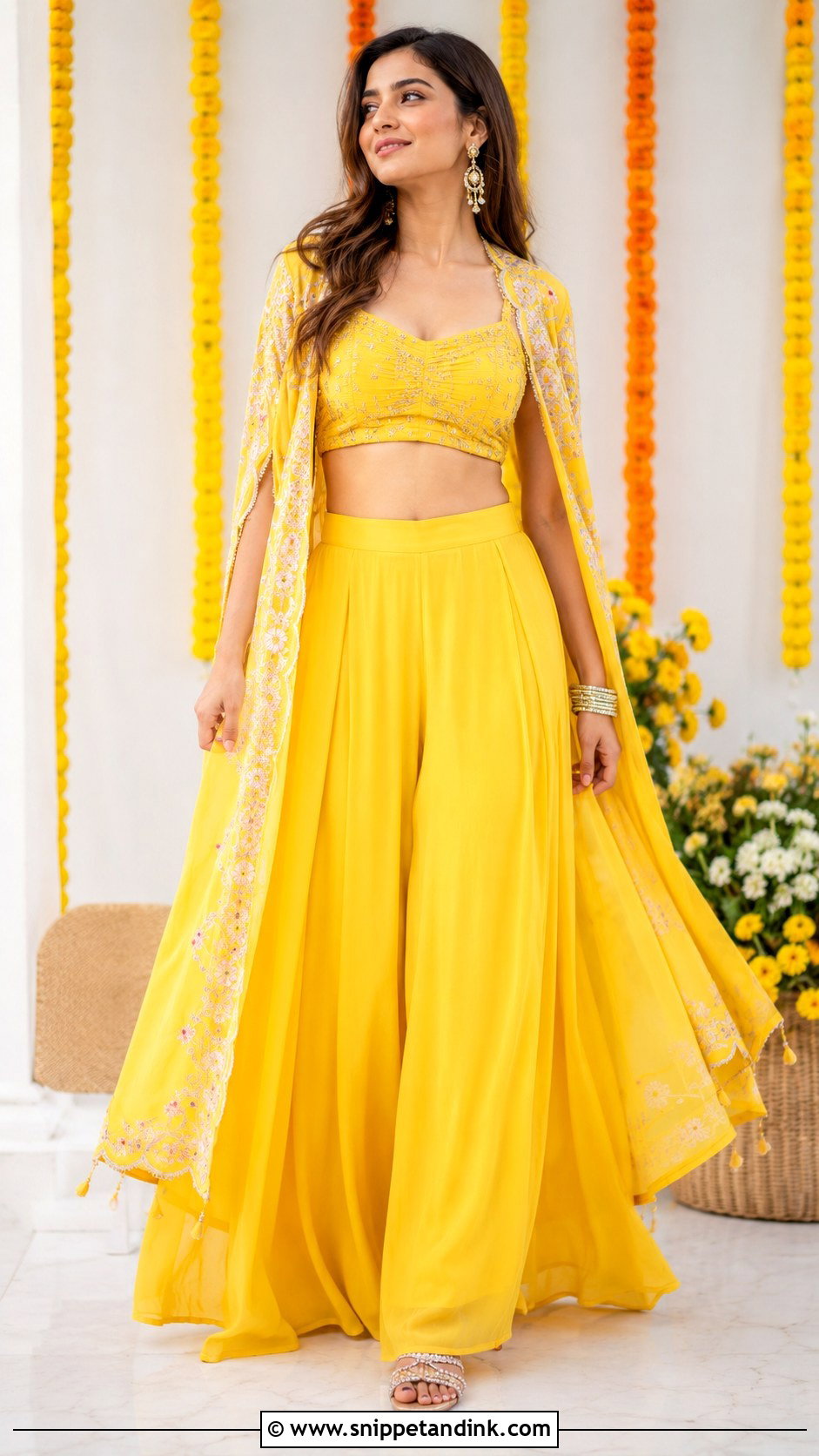 Indo Western Haldi Outfit - Snippet and Ink - 30 Haldi Function Outfit Ideas