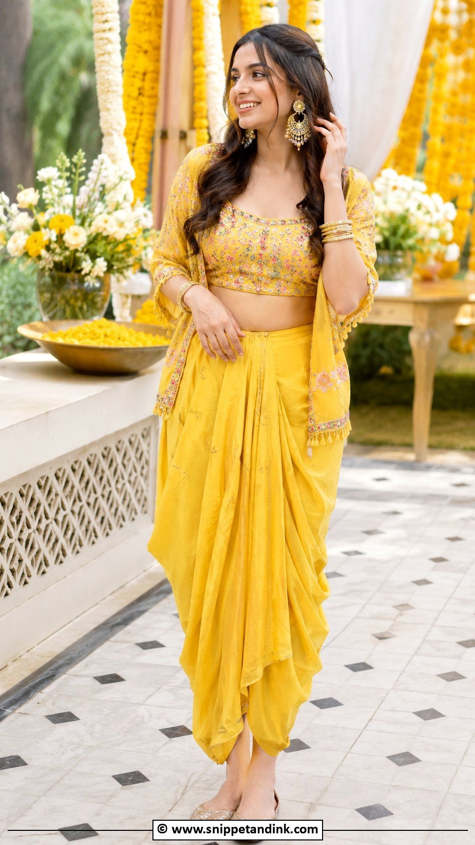 Indo Western Haldi Outfit - Snippet and Ink - 30 Haldi Outfits for Women