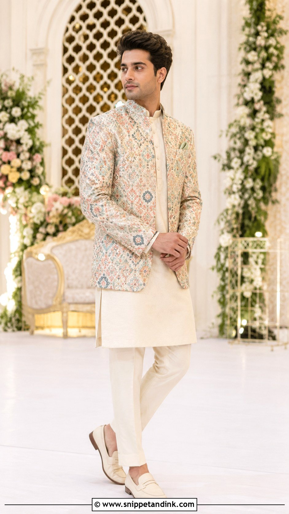 Indo Western Jacket Set For Boys - Snippet and Ink - 25 Mehndi Dress for Boys Ideas