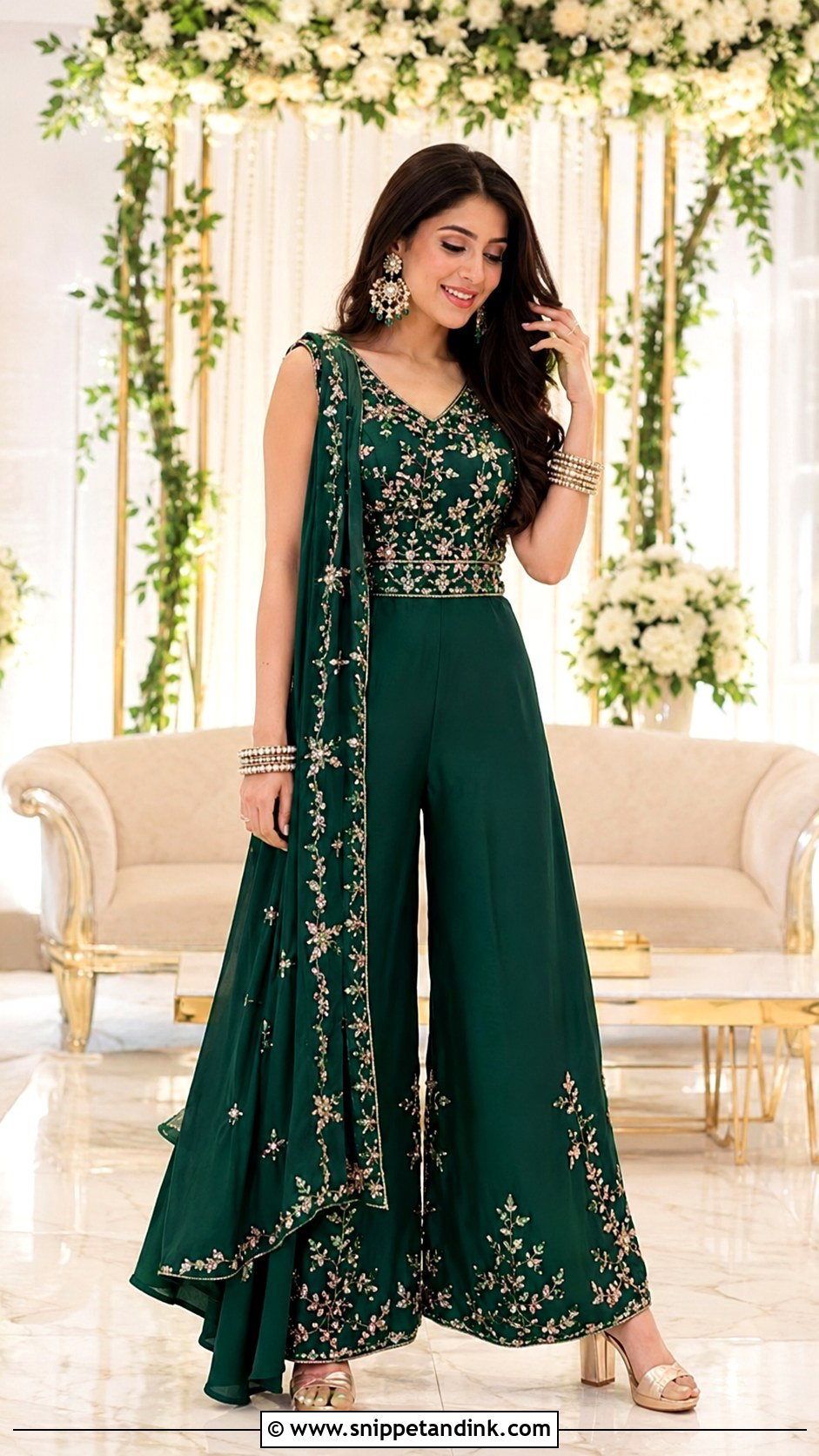 Indo Western Jumpsuit For Bride Sister - Snippet and Ink - 25 Mehndi Dresses for Bride Sister