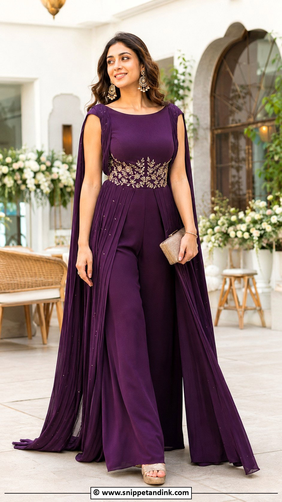 Indo Western Jumpsuit For Sangeet Night - Snippet and Ink - 35 Sangeet Night Outfit Ideas