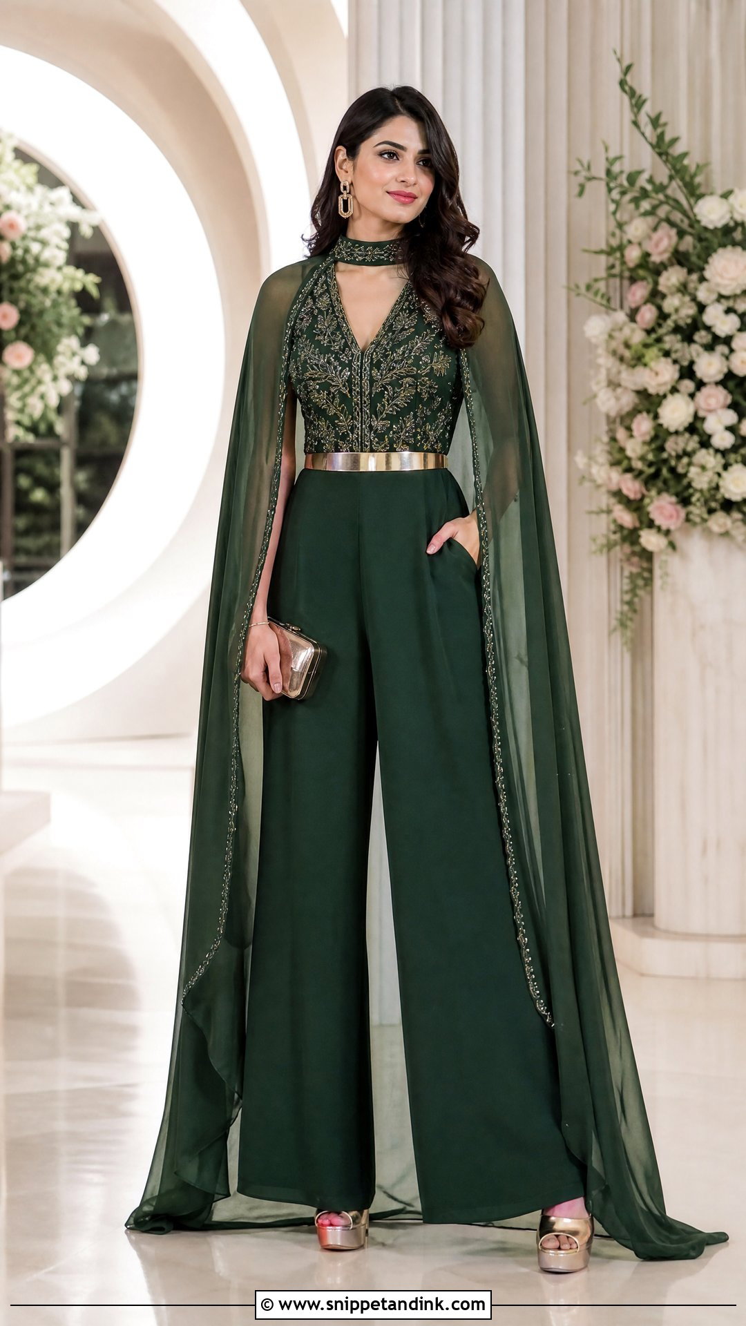 Indo Western Jumpsuit Sangeet Outfit - Snippet and Ink - 20 Simple Sangeet Outfit Sisters Ideas