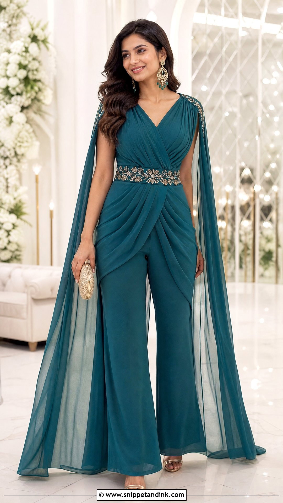 Indo Western Jumpsuit Wedding Outfit - Snippet and Ink - 25 Outfits for Wedding Functions