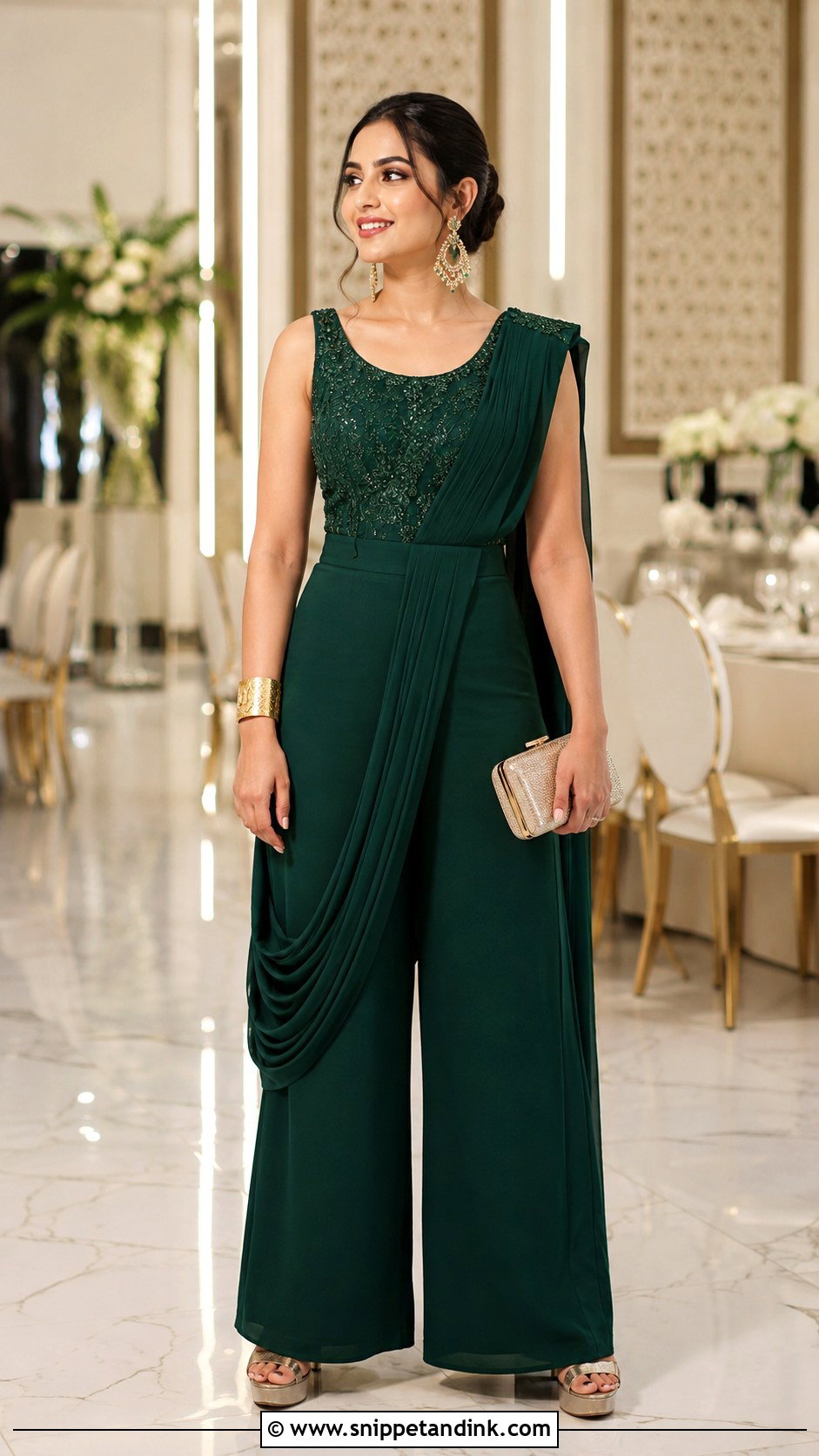 Indo Western Jumpsuit Wedding Outfit - Snippet and Ink - 20 Modern Indian Wedding Dress Ideas