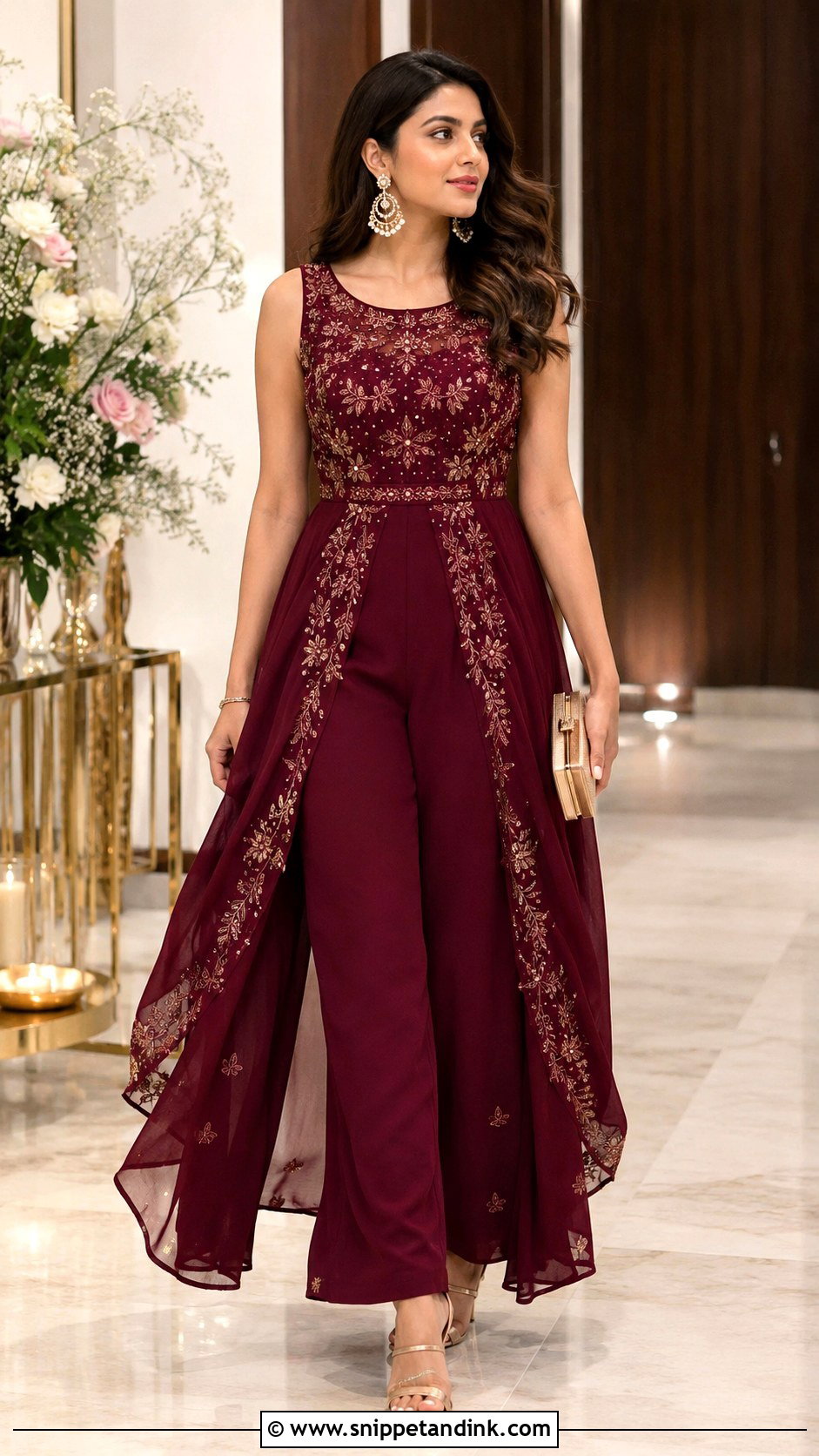 Indo Western Jumpsuit Wedding Outfit - Snippet and Ink - 25 Indo Western Wedding Outfits Women