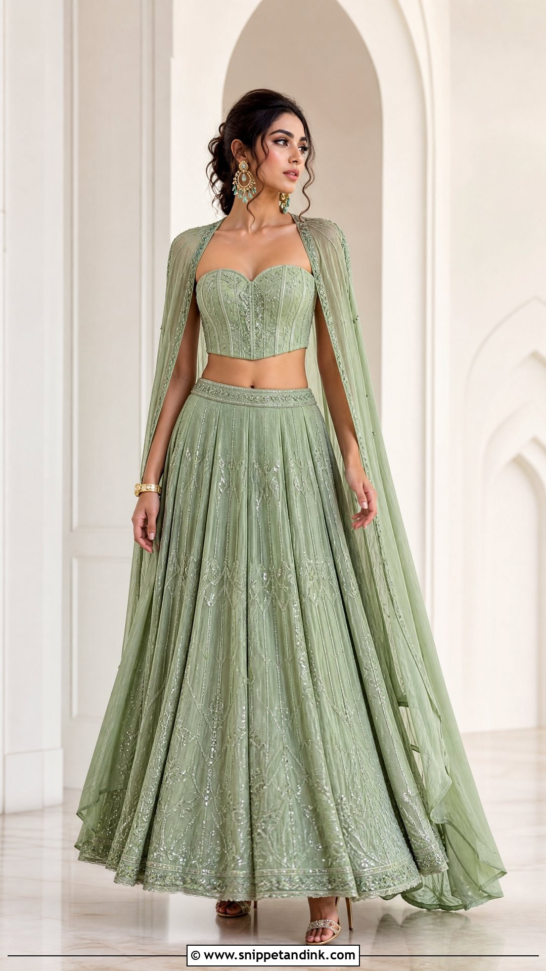 Indo Western Lehenga For Indian Wedding - Snippet and Ink - 25 Trendy Indian Outfits for Wedding