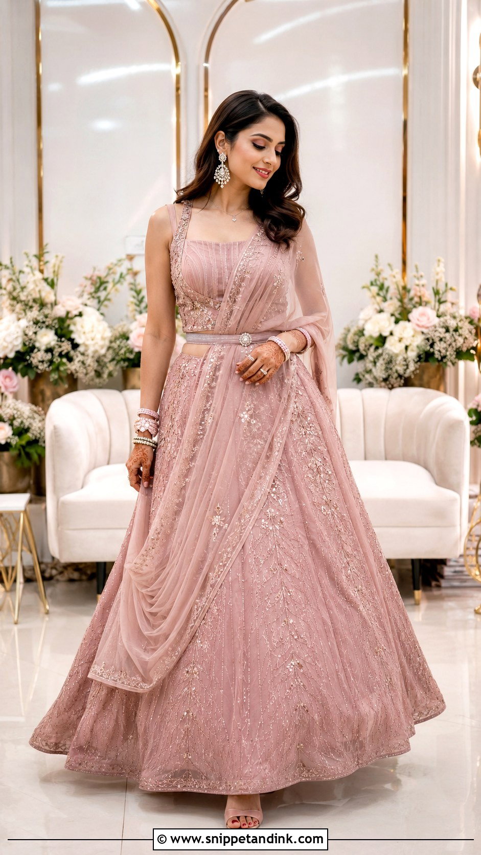 Indo Western Lehenga For Roka Ceremony - Snippet and Ink - 30 Roka Ceremony Outfits for Bride