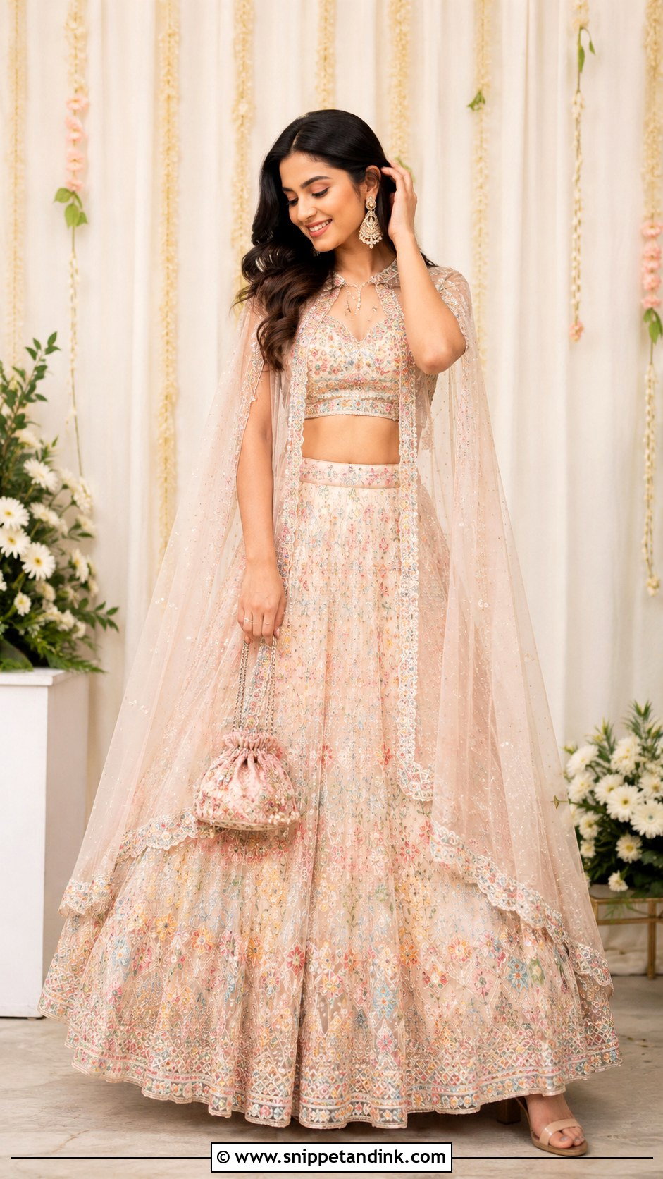 Indo Western Lehenga With Cape - Snippet and Ink - 25 Indo Western Dress for Wedding Ideas
