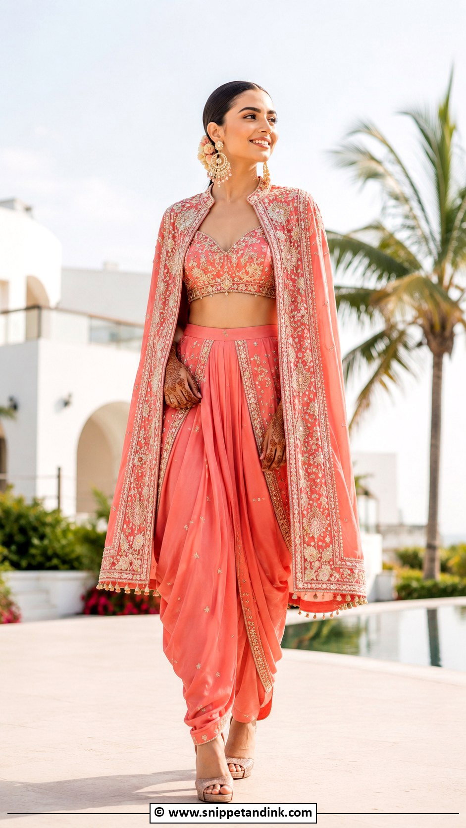 Indo Western Mehendi Bridal Outfit - Snippet and Ink - 30 Mehendi Bridal Outfit Ideas