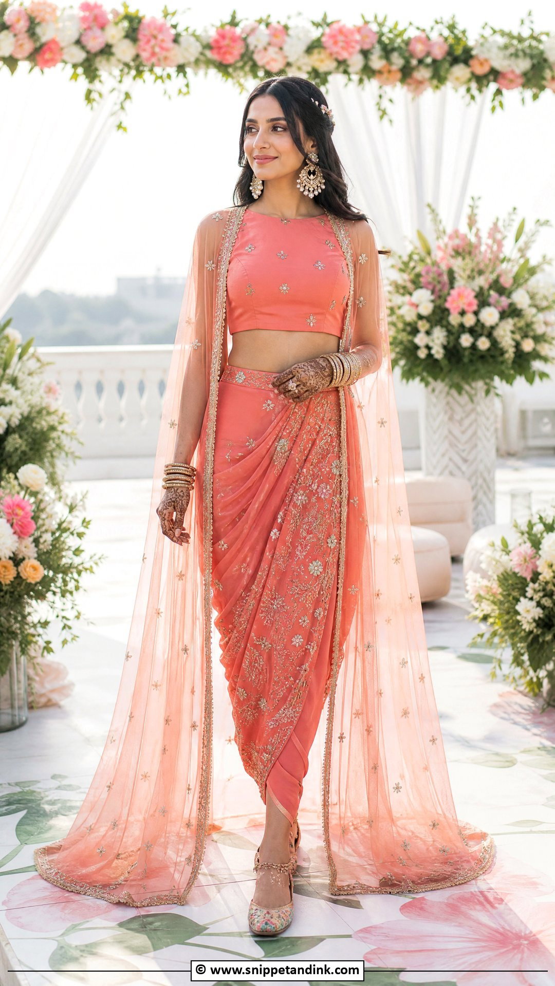 Indo Western Mehndi Dress For Bride - Snippet and Ink - 35 Mehndi Dress for Bride Ideas