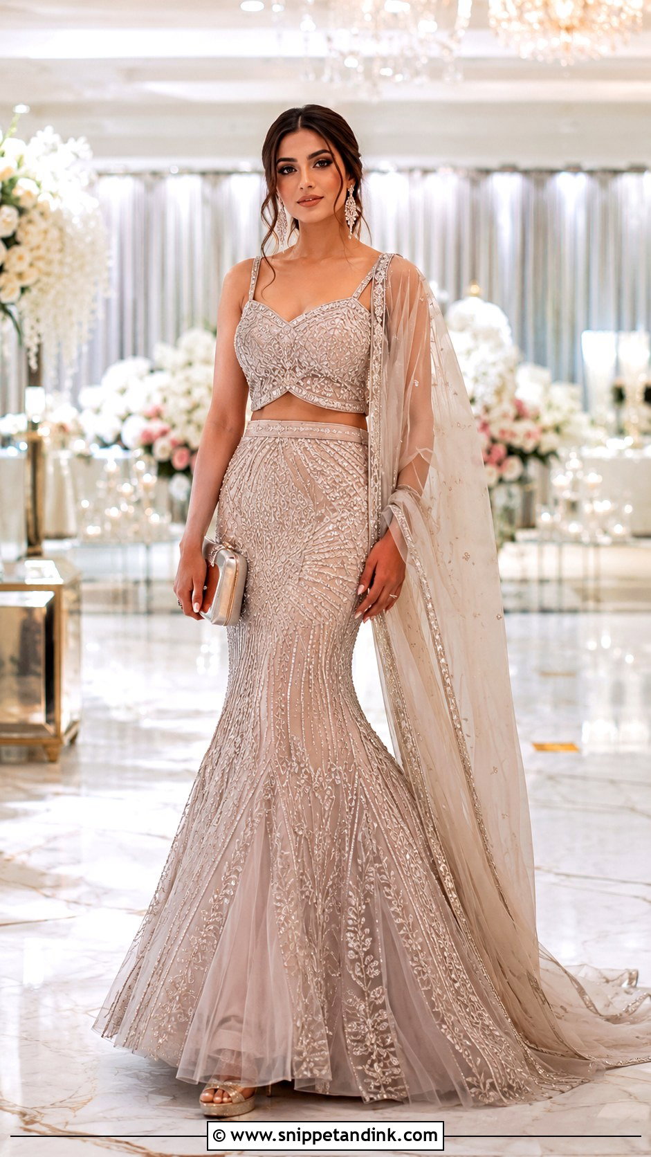 Indo Western Mermaid Lehenga Outfit - Snippet and Ink - 30 Indo Western Wedding Outfits