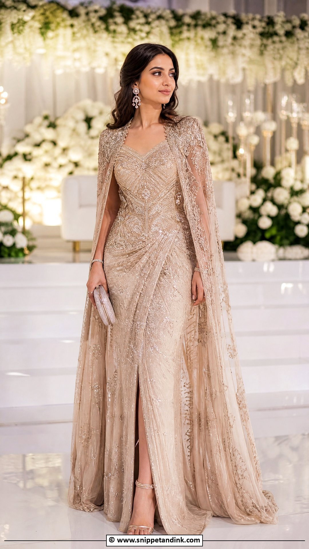 Indo Western Sangeet Gown - Snippet and Ink - 35 Bridal Sangeet Outfit Ideas