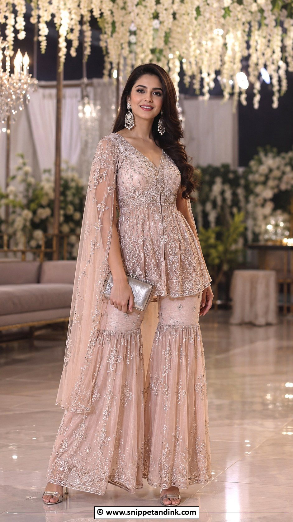 Indo Western Sarara Outfit - Snippet and Ink - 30 Sarara Dress Indian Weddings Ideas