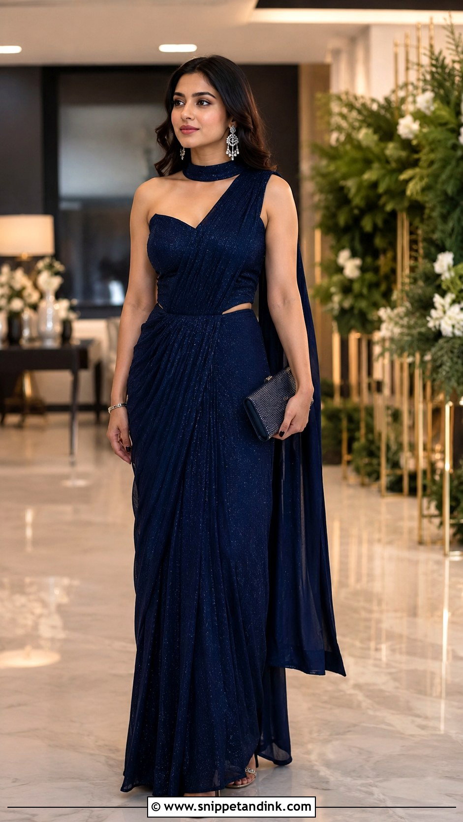 Indo Western Saree Gown - Snippet and Ink - 25 Indian Weddings Shadi Outfits
