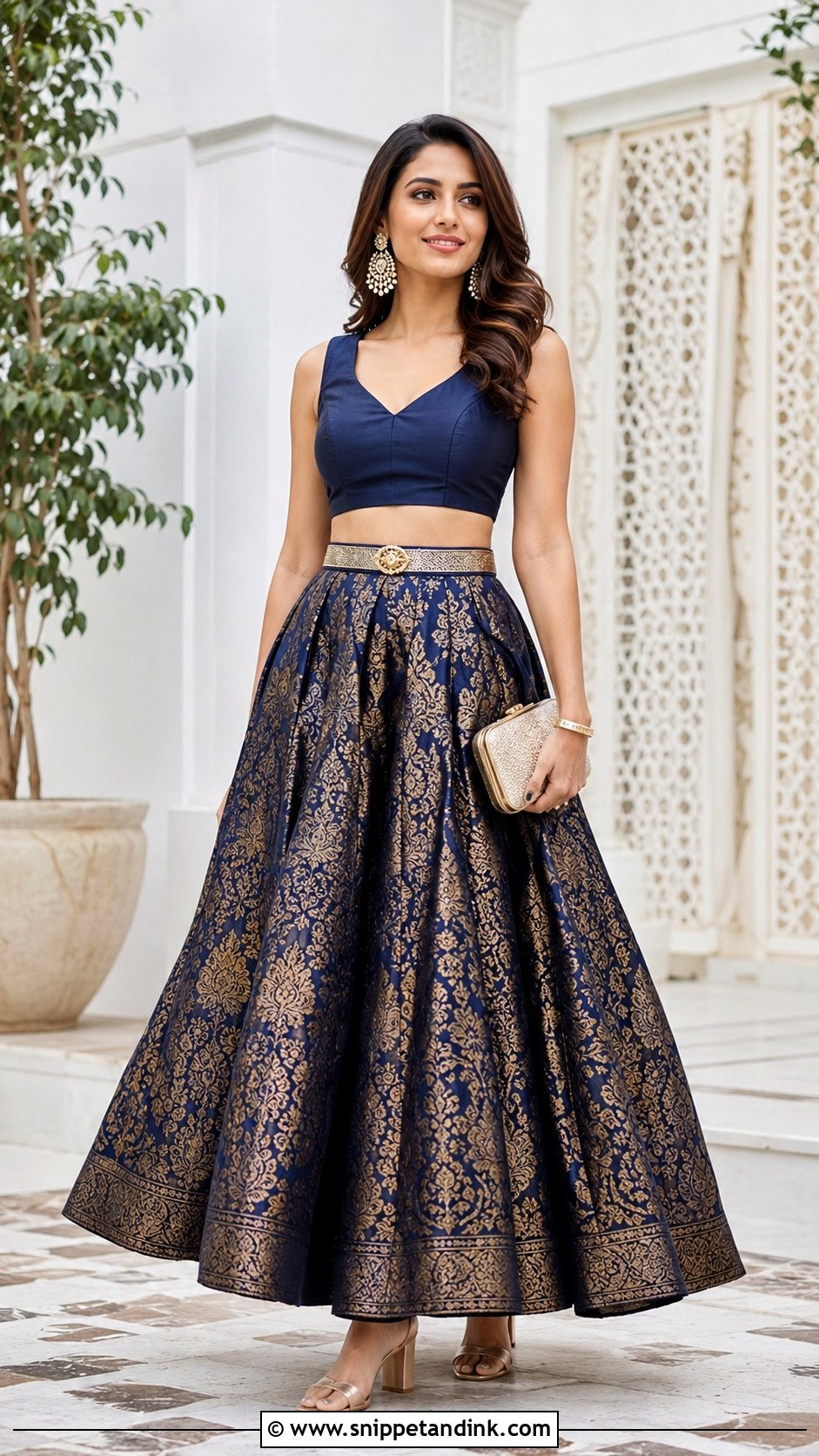 Indo Western Skirt And Blouse - Snippet and Ink - 25 Indo Western Dress for Wedding Ideas