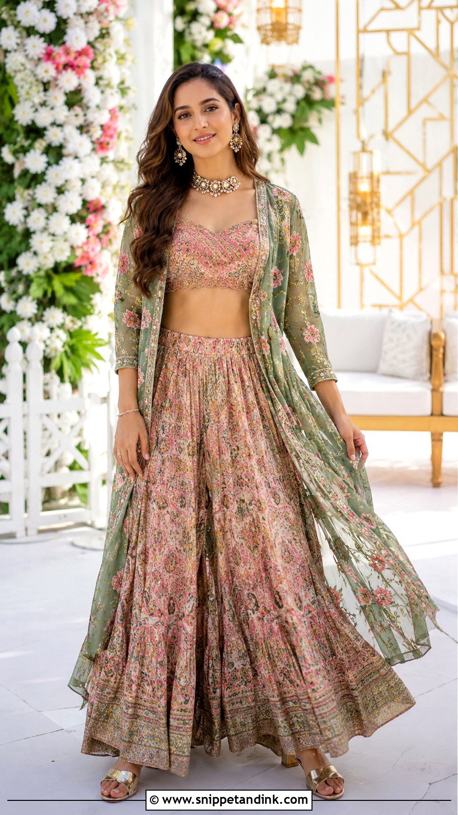 Indo Western Skirt Set For Indian Summer Wedding - Snippet and Ink - 25 Indian Summer Wedding Outfits