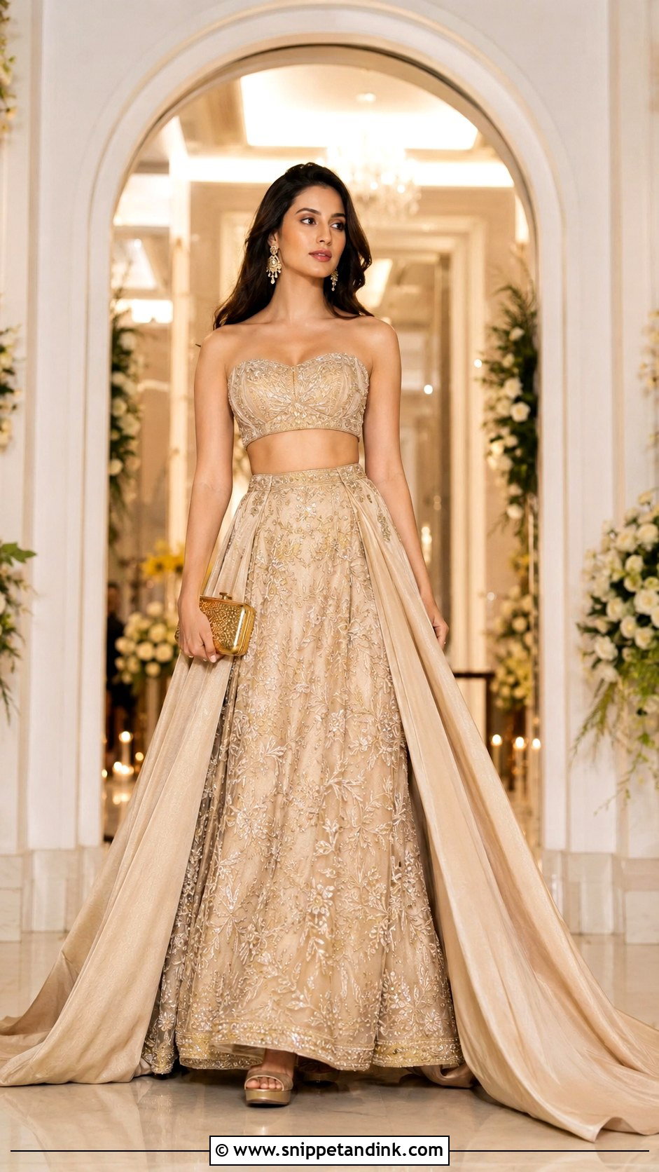 Indo Western Trail Lehenga - Snippet and Ink - 25 Indo Western Dress for Wedding Ideas