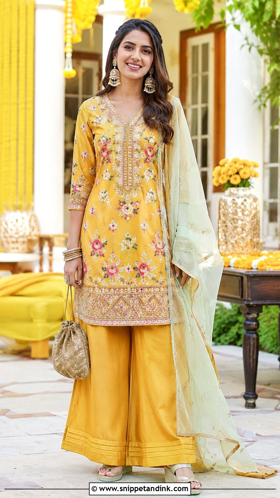 Indo Western Tunic With Palazzo Outfit - Snippet and Ink - 30 Indo Western Wedding Outfits