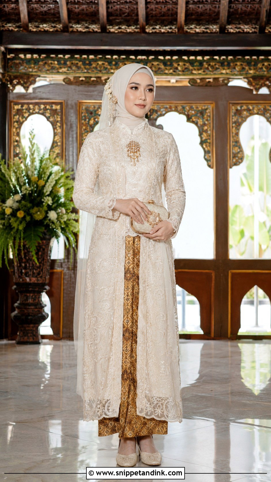Indonesian Kebaya Muslim Bridal Dress - Snippet and Ink - 20 Bridal Muslim Dresses