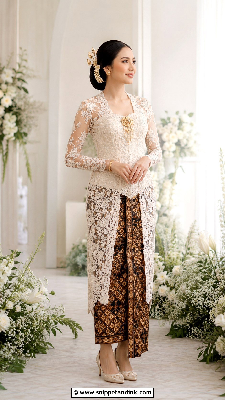 Indonesian Kebaya Wedding Dress - Snippet and Ink - 30 Traditional Wedding Dresses