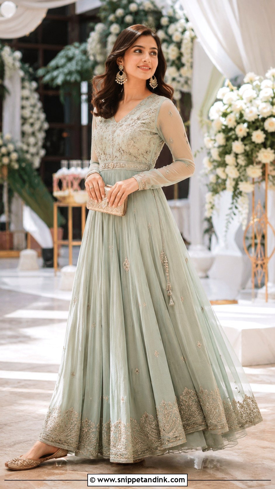Indowestern Anarkali Gown For Sangeet - Snippet and Ink - 25 Indowestern Outfits for Sangeet
