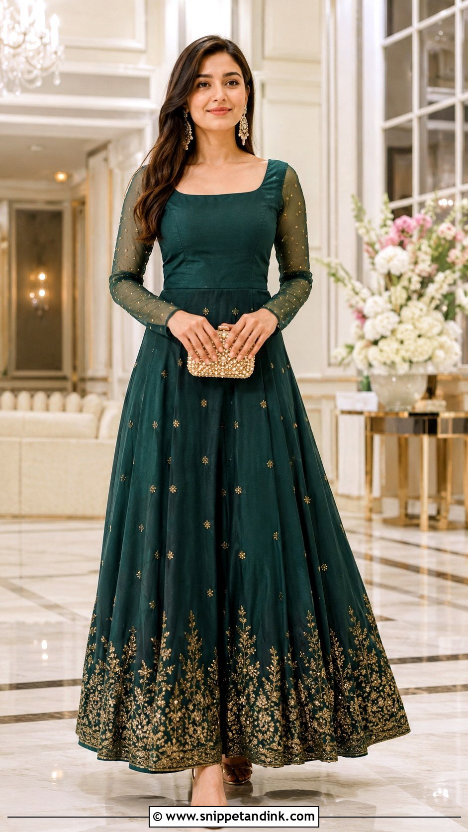 Indowestern Anarkali Gown - Snippet and Ink - 20 Indowestern Wedding Dresses