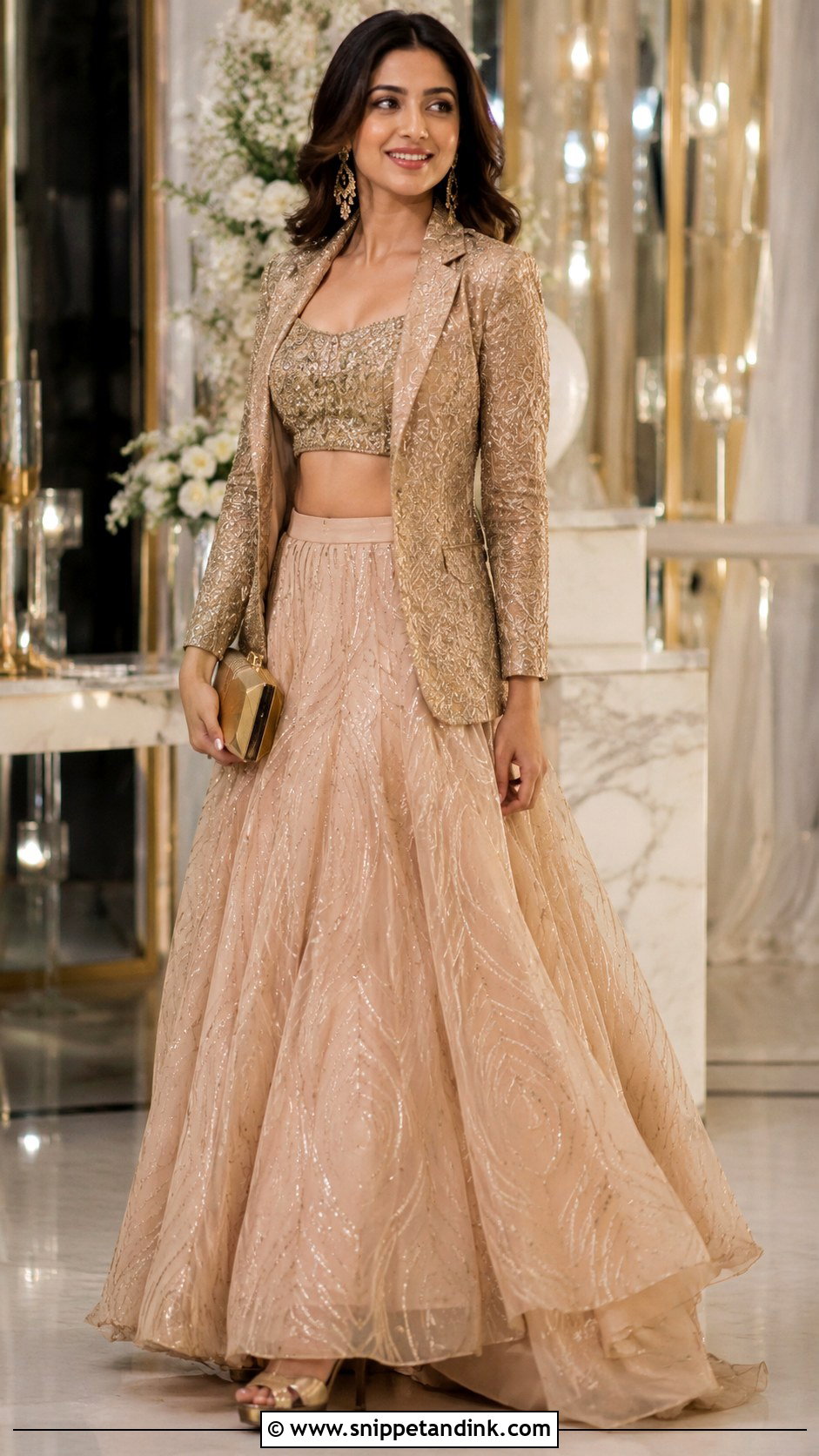 Indowestern Blazer Lehenga For Sangeet - Snippet and Ink - 25 Indowestern Outfits for Sangeet