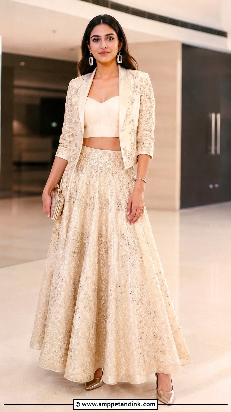 Indowestern Blazer Lehenga - Snippet and Ink - 20 Indowestern Wedding Dresses