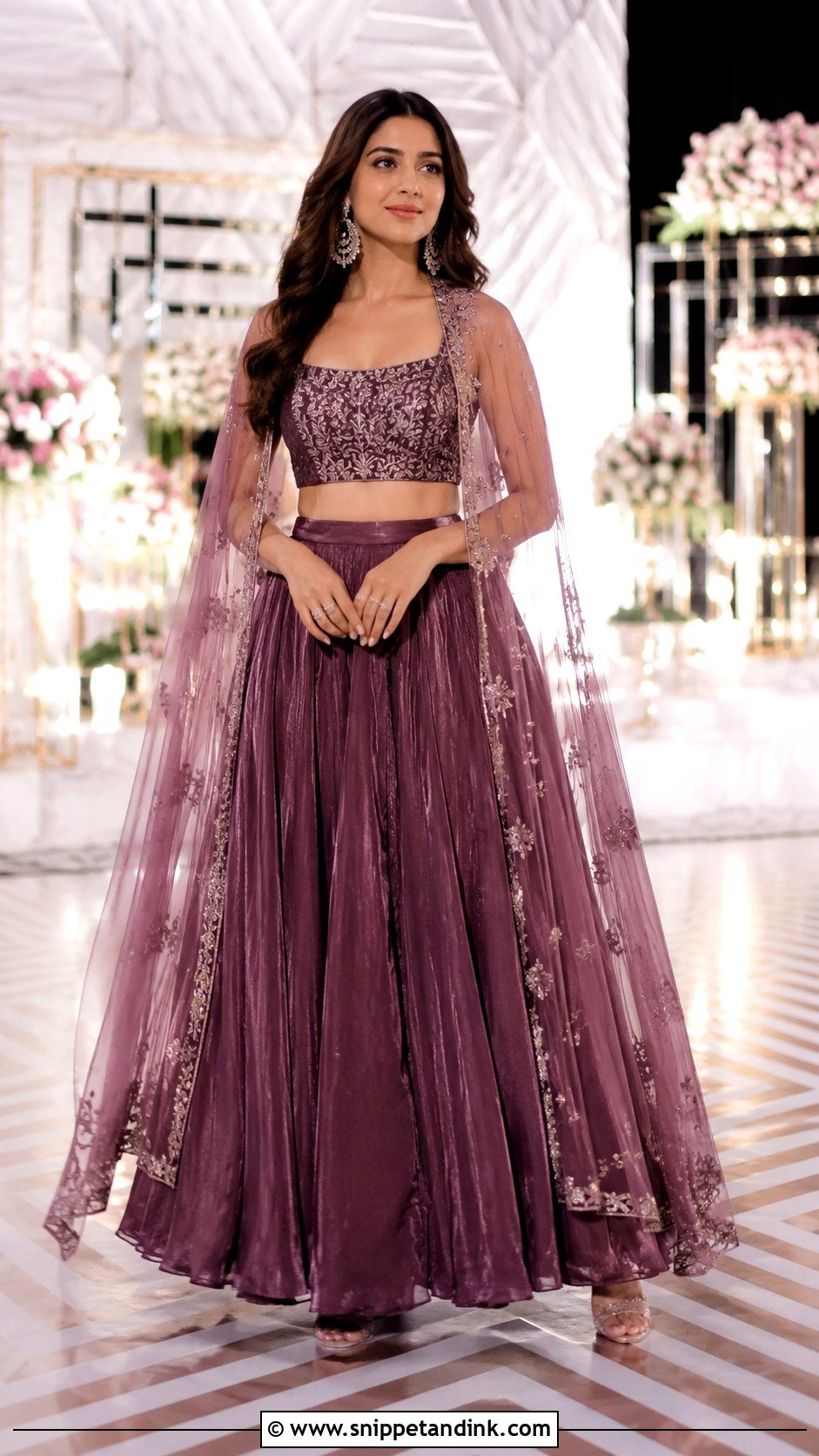 Indowestern Cape Lehenga For Sangeet - Snippet and Ink - 25 Indowestern Outfits for Sangeet
