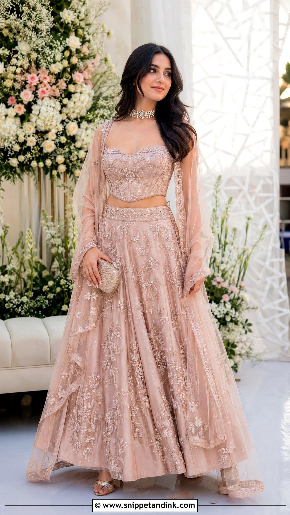 Indowestern Corset Lehenga For Sangeet - Snippet and Ink - 25 Indowestern Outfits for Sangeet