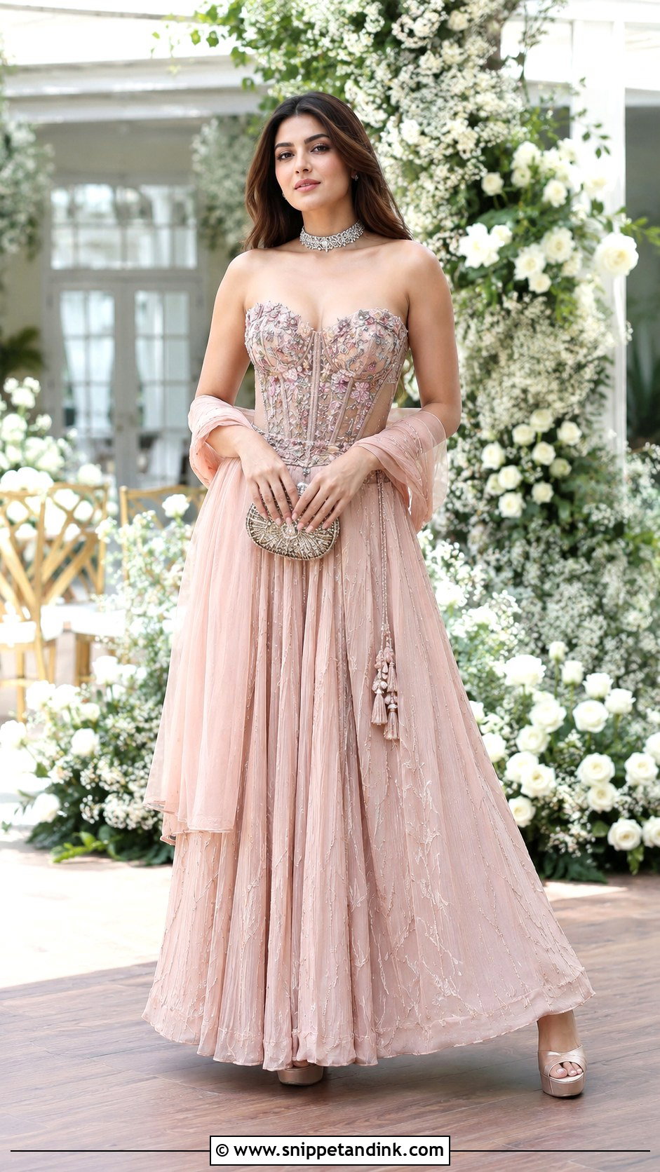 Indowestern Corset Lehenga - Snippet and Ink - 20 Indowestern Wedding Dresses