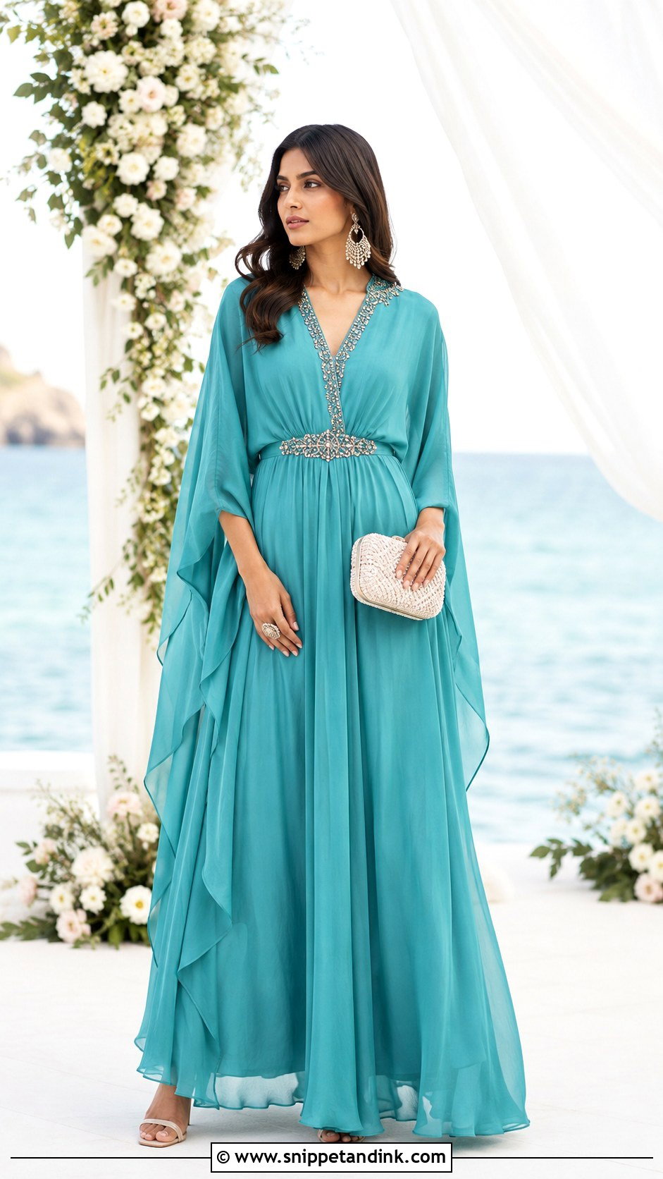Indowestern Kaftan Gown - Snippet and Ink - 20 Indowestern Wedding Dresses