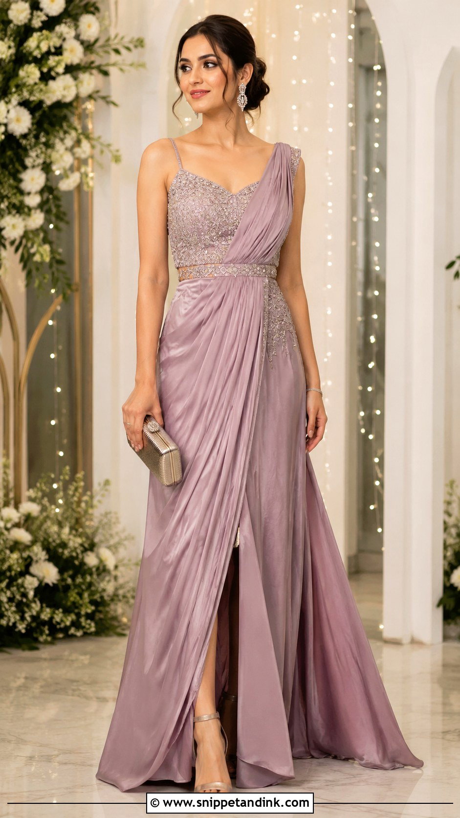 Indowestern Saree Gown For Sangeet - Snippet and Ink - 25 Indowestern Outfits for Sangeet