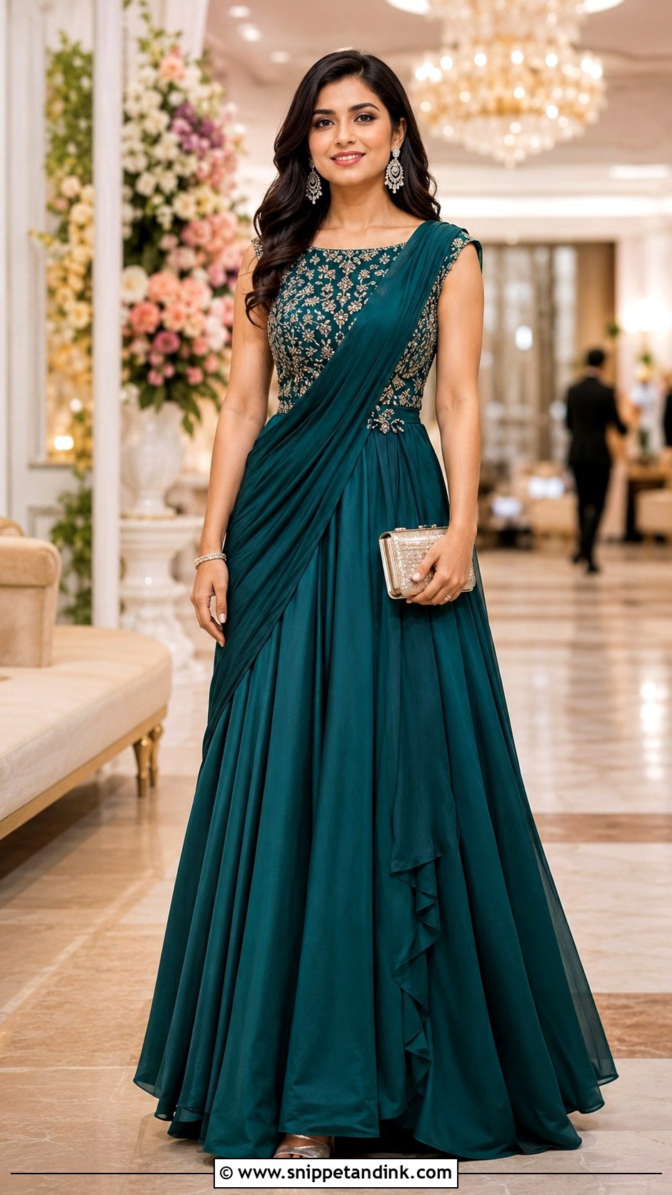 Indowestern Saree Gown - Snippet and Ink - 20 Indowestern Wedding Dresses