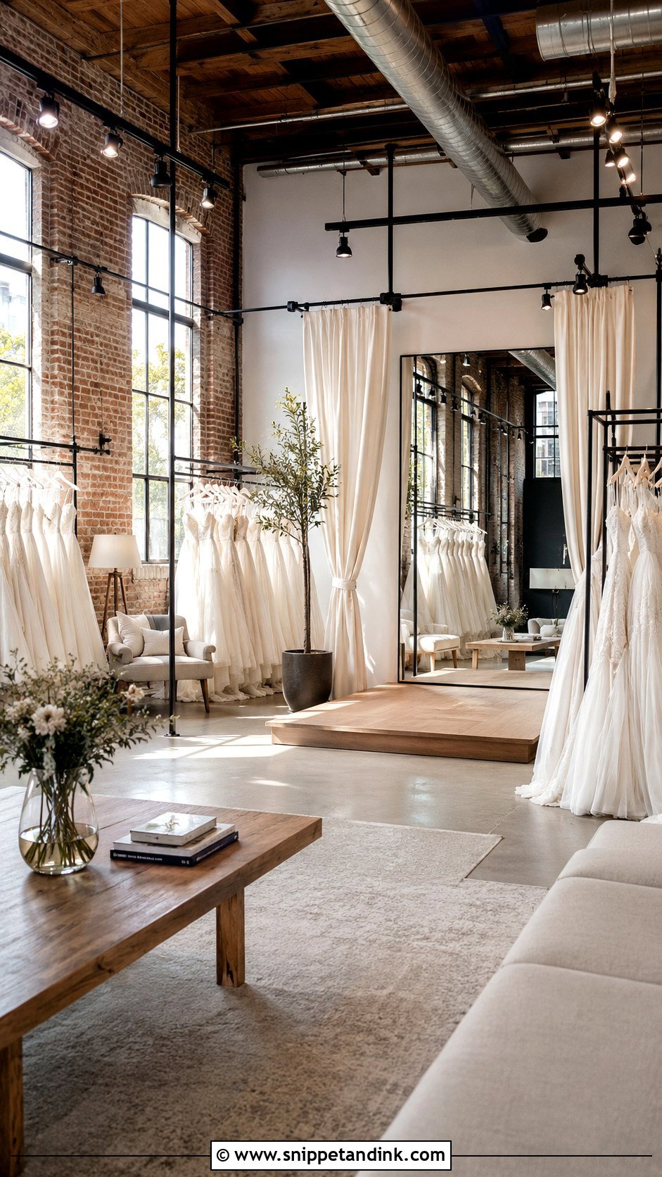Industrial Bridal Salon - Snippet and Ink - 20 Bridal Salon Ideas