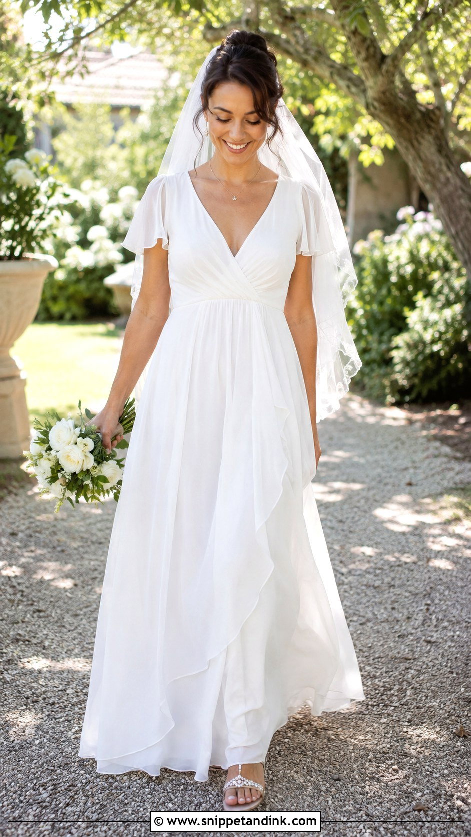 Inexpensive Chiffon Wedding Dress - Snippet and Ink - 20 Inexpensive Wedding Dresses