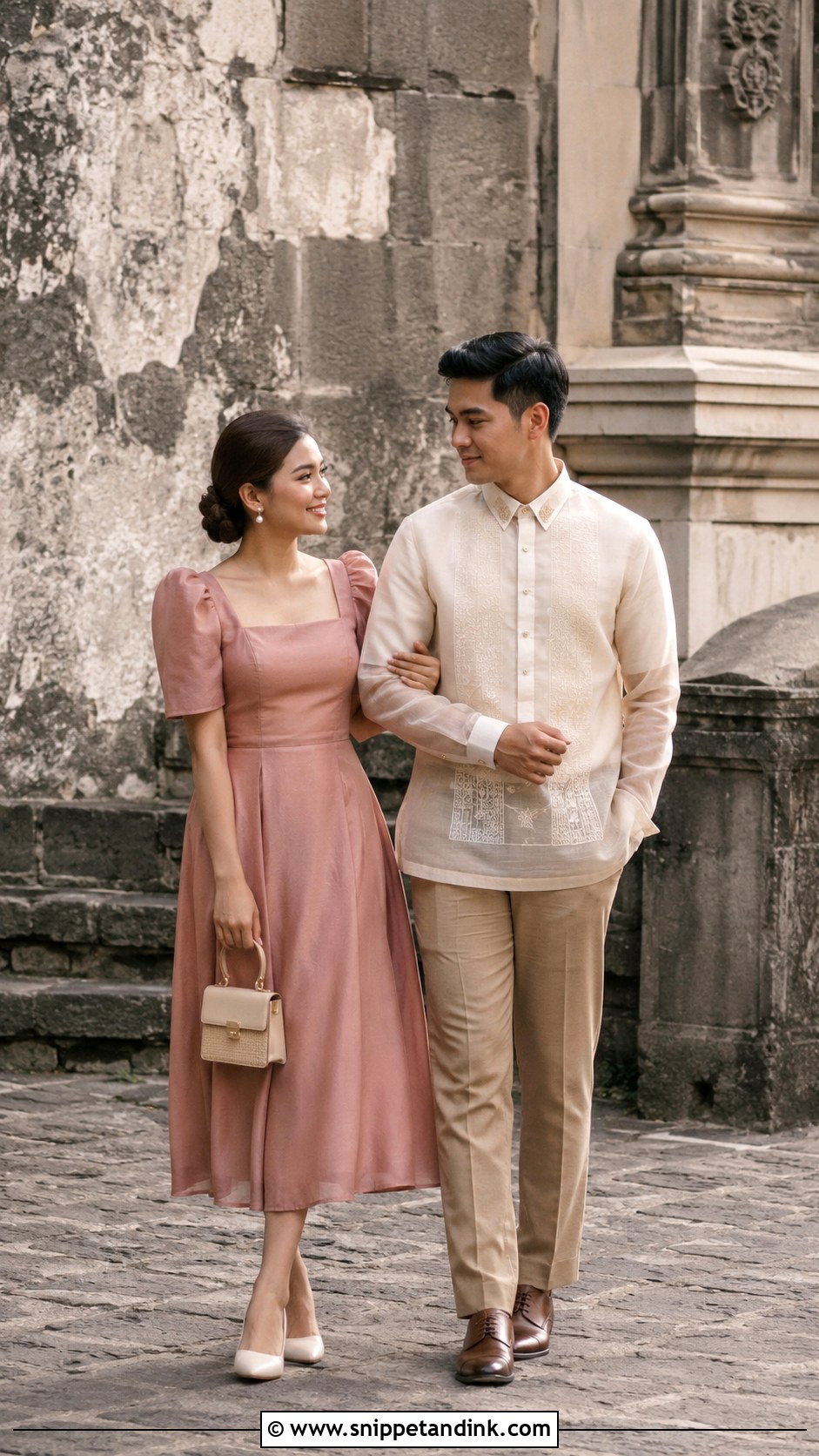 Intramuros Prenup Vintage Dress Outfit - Snippet and Ink - 25 Prenup Outfit Ideas Philippines