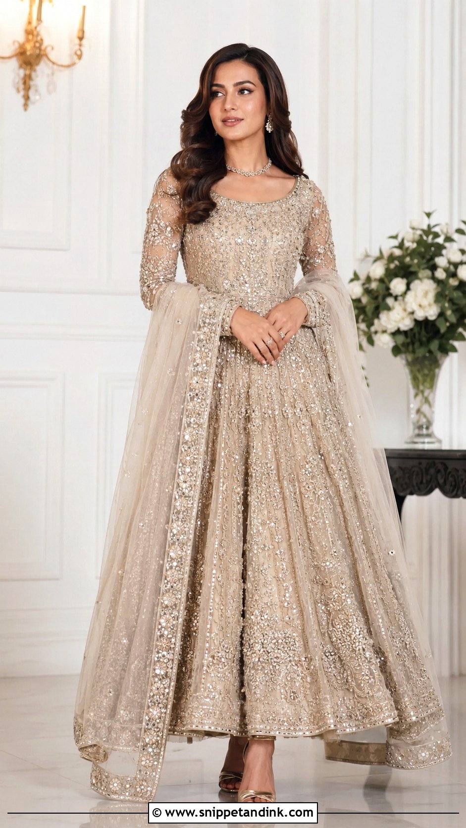 Iqra Aziz Bridal Maxi Dress Look - Snippet and Ink - 25 Iqra Aziz Bridal Look Ideas