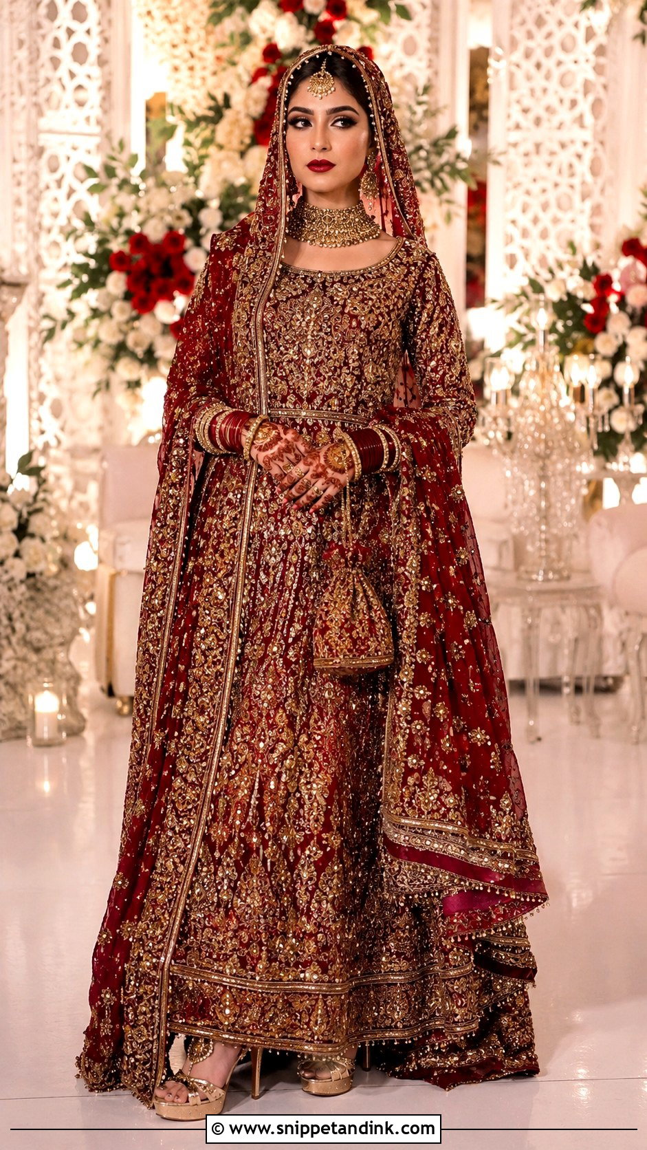 Iqra Aziz Heavy Bridal Makeup Look - Snippet and Ink - 25 Iqra Aziz Bridal Look Ideas