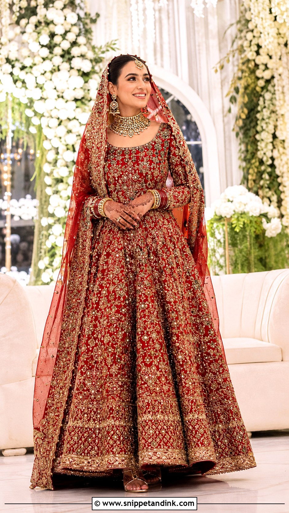 Iqra Aziz Red Bridal Lehenga Look - Snippet and Ink - 25 Iqra Aziz Bridal Look Ideas