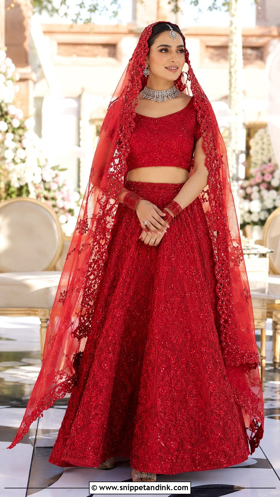 Iqra Aziz Red Bridal Lehenga - Snippet and Ink - 20 Iqra Aziz Wedding Dress Ideas