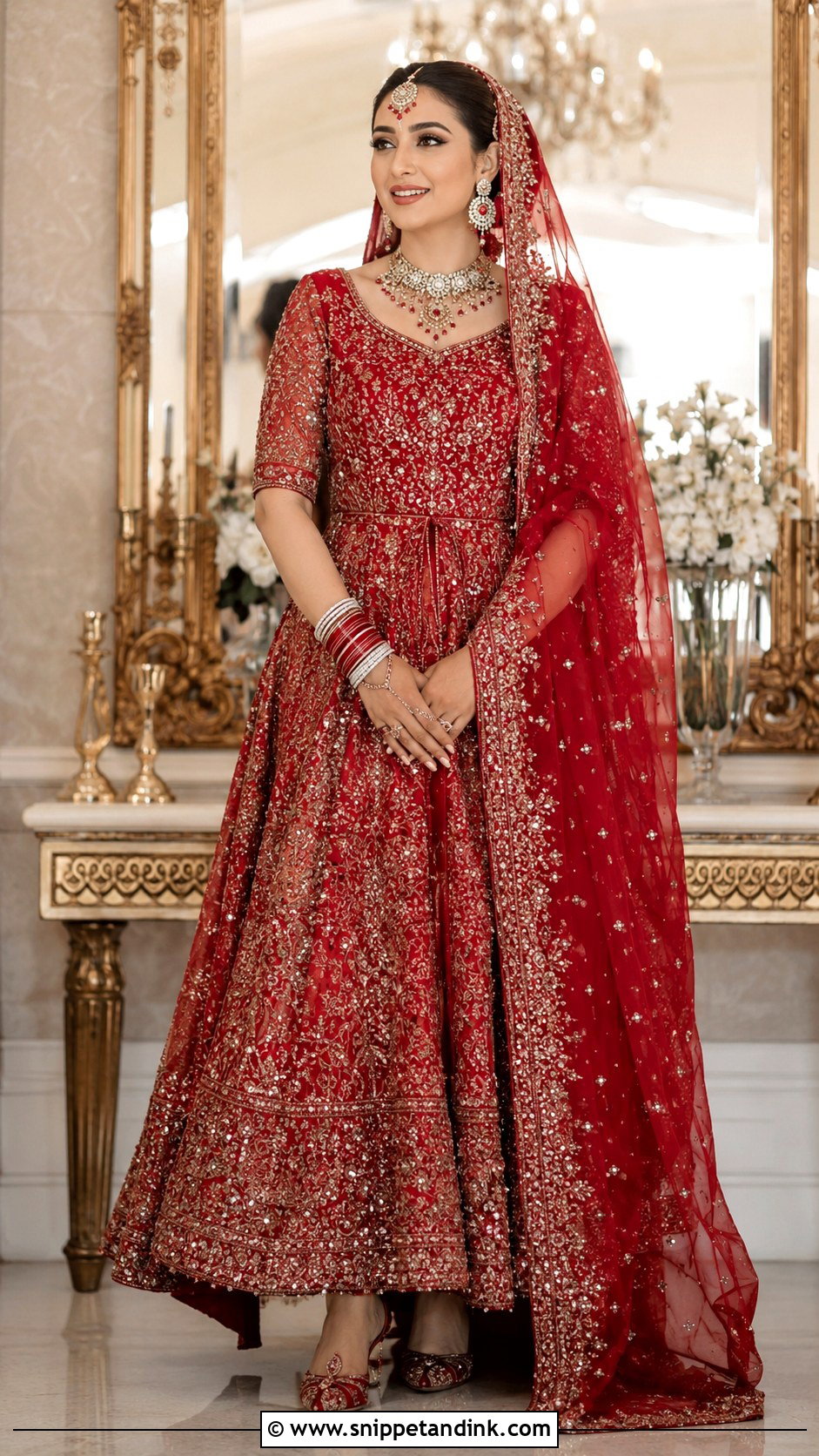 Iqra Aziz Red On Red Bridal Look - Snippet and Ink - 25 Iqra Aziz Bridal Look Ideas
