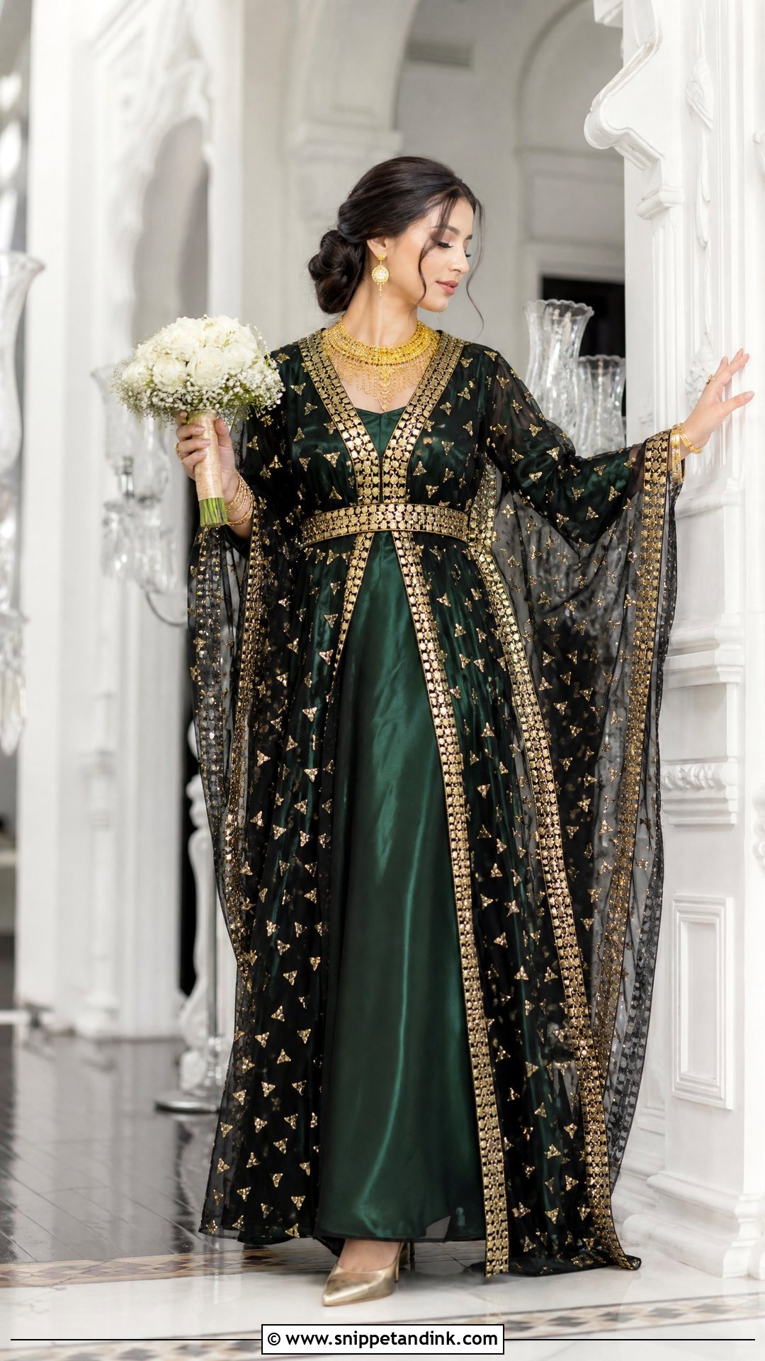 Iraqi Hashmi Wedding Thobe - Snippet and Ink - 20 Traditional Arabic Wedding Dress Ideas